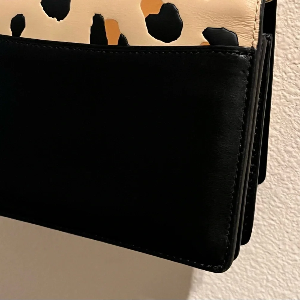 Coach Callie Foldover‎ Chain Clutch Leopard Print